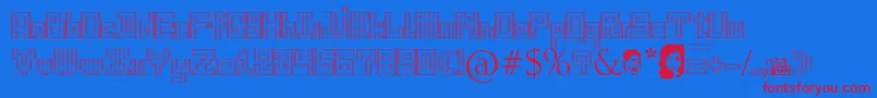 GangOfSipirok   Font – Red Fonts on Blue Background