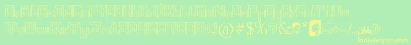 GangOfSipirok   Font – Yellow Fonts on Green Background