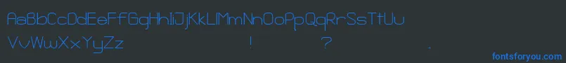 Ganix Apec-fontti – siniset fontit mustalla taustalla