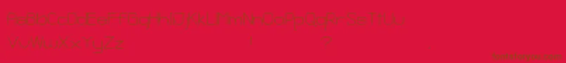 Ganix Apec-Schriftart – Braune Schriften auf rotem Hintergrund