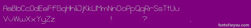 Ganix Apec Font – Green Fonts on Purple Background
