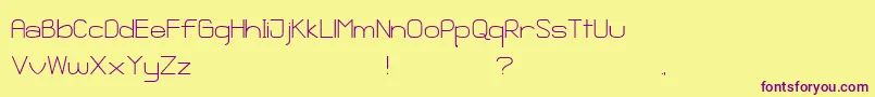 Ganix Apec Font – Purple Fonts on Yellow Background