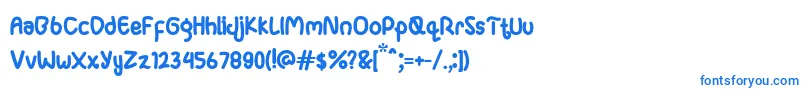 Czcionka Ganula – niebieskie czcionki