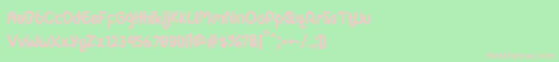 Ganula-Schriftart – Rosa Schriften auf grünem Hintergrund