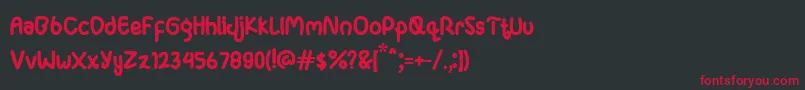 Ganula Font – Red Fonts on Black Background
