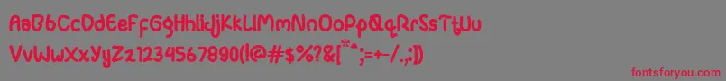 Ganula Font – Red Fonts on Gray Background