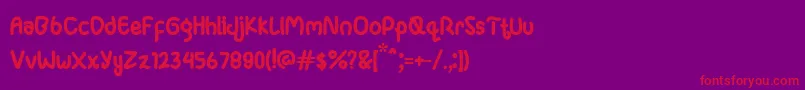 Ganula Font – Red Fonts on Purple Background