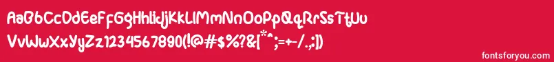 Ganula Font – White Fonts on Red Background