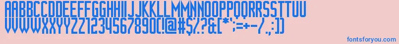 Ganymedian Font – Blue Fonts on Pink Background