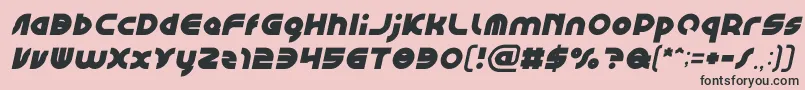 Czcionka GAPHIC DESIGN Bold Italic – czarne czcionki na różowym tle