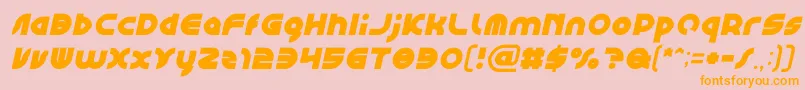 GAPHIC DESIGN Bold Italic Font – Orange Fonts on Pink Background