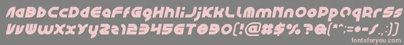 Czcionka GAPHIC DESIGN Bold Italic – różowe czcionki na szarym tle