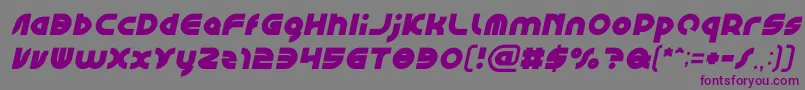 Police GAPHIC DESIGN Bold Italic – polices violettes sur fond gris