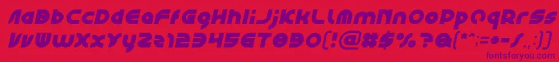 GAPHIC DESIGN Bold Italic Font – Purple Fonts on Red Background