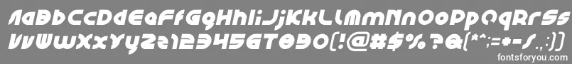 Czcionka GAPHIC DESIGN Bold Italic – białe czcionki na szarym tle