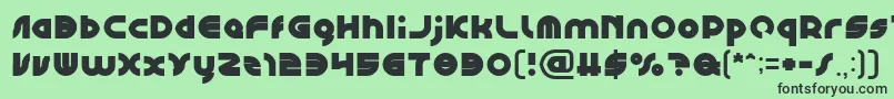 GAPHIC DESIGN Bold Font – Black Fonts on Green Background