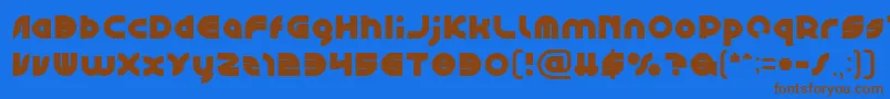 GAPHIC DESIGN Bold Font – Brown Fonts on Blue Background