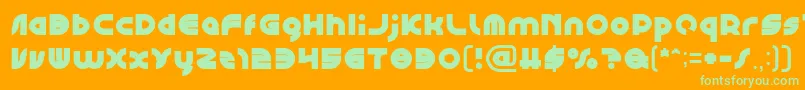 GAPHIC DESIGN Bold Font – Green Fonts on Orange Background