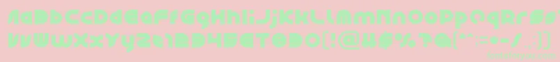 GAPHIC DESIGN Bold-Schriftart – Grüne Schriften auf rosa Hintergrund