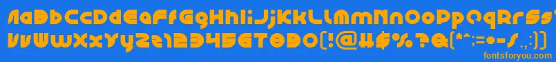GAPHIC DESIGN Bold Font – Orange Fonts on Blue Background