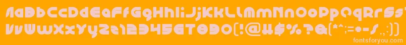 GAPHIC DESIGN Bold-Schriftart – Rosa Schriften auf orangefarbenem Hintergrund