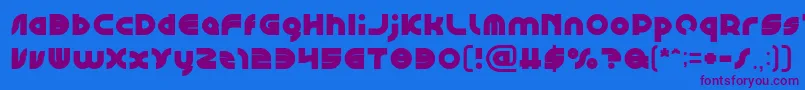 Czcionka GAPHIC DESIGN Bold – fioletowe czcionki na niebieskim tle