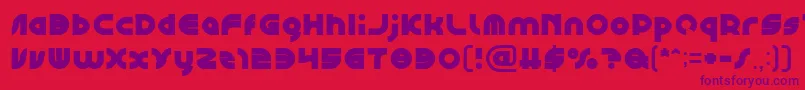 Czcionka GAPHIC DESIGN Bold – fioletowe czcionki na czerwonym tle