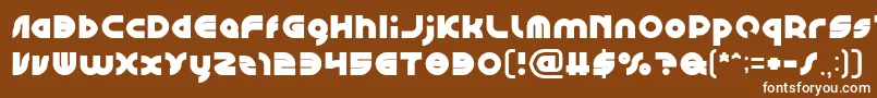 フォントGAPHIC DESIGN Bold – 茶色の背景に白い文字