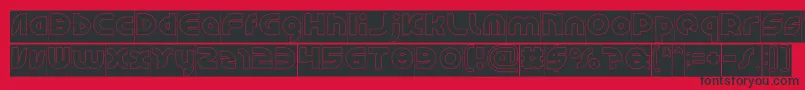 GAPHIC DESIGN Hollow Inverse Font – Black Fonts on Red Background