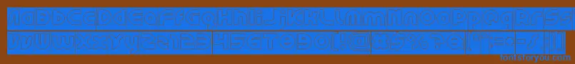 GAPHIC DESIGN Hollow Inverse Font – Blue Fonts on Brown Background