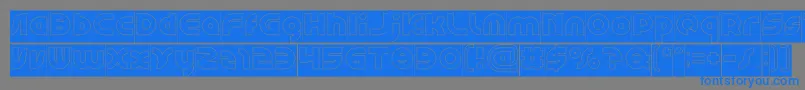 GAPHIC DESIGN Hollow Inverse Font – Blue Fonts on Gray Background