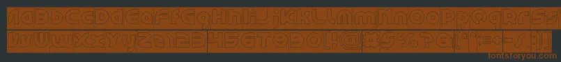 GAPHIC DESIGN Hollow Inverse Font – Brown Fonts on Black Background