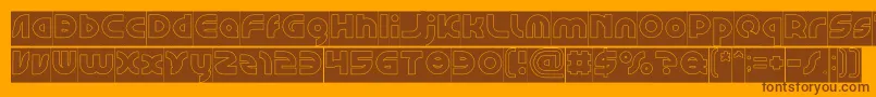 GAPHIC DESIGN Hollow Inverse Font – Brown Fonts on Orange Background