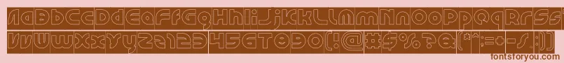 GAPHIC DESIGN Hollow Inverse Font – Brown Fonts on Pink Background