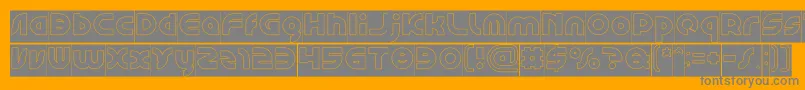 GAPHIC DESIGN Hollow Inverse Font – Gray Fonts on Orange Background