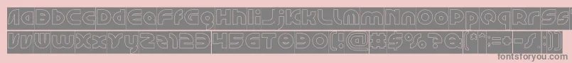 GAPHIC DESIGN Hollow Inverse Font – Gray Fonts on Pink Background