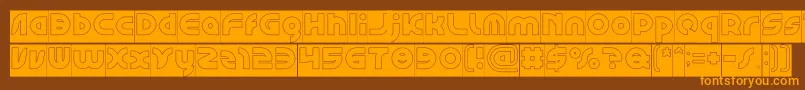 GAPHIC DESIGN Hollow Inverse Font – Orange Fonts on Brown Background