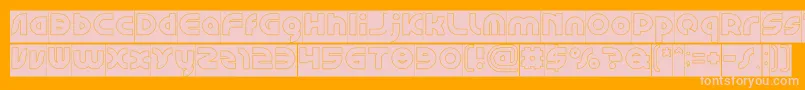 GAPHIC DESIGN Hollow Inverse Font – Pink Fonts on Orange Background