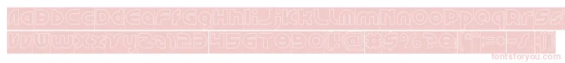 GAPHIC DESIGN Hollow Inverse Font – Pink Fonts on White Background