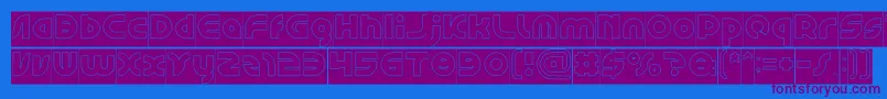 GAPHIC DESIGN Hollow Inverse Font – Purple Fonts on Blue Background