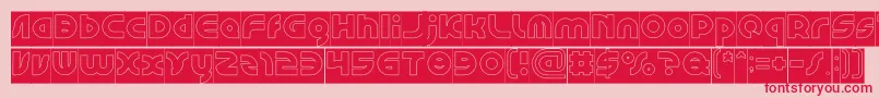 GAPHIC DESIGN Hollow Inverse Font – Red Fonts on Pink Background