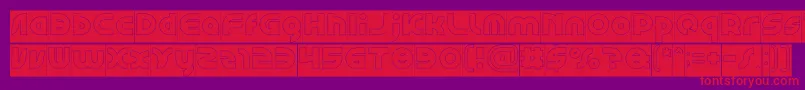 GAPHIC DESIGN Hollow Inverse Font – Red Fonts on Purple Background