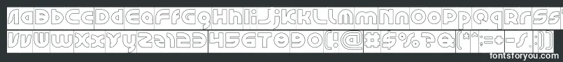 フォントGAPHIC DESIGN Hollow Inverse – 黒い背景に白い文字