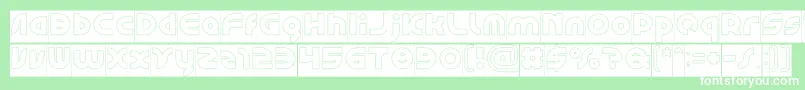 GAPHIC DESIGN Hollow Inverse Font – White Fonts on Green Background