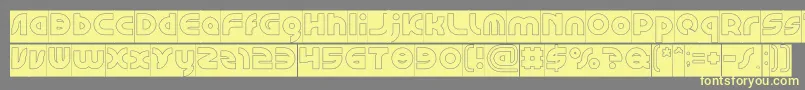 GAPHIC DESIGN Hollow Inverse Font – Yellow Fonts on Gray Background