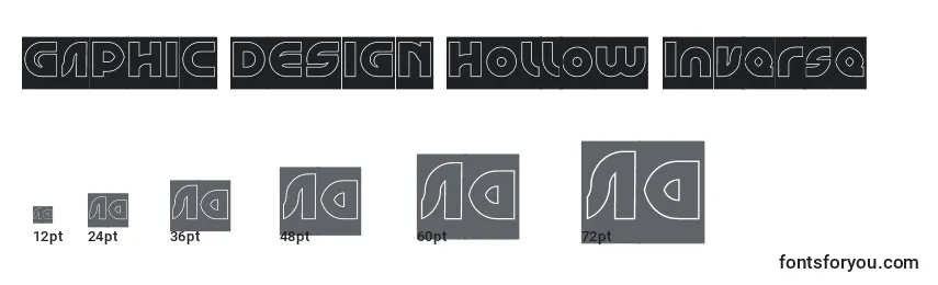 GAPHIC DESIGN Hollow Inverse-fontin koot