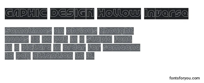 Überblick über die Schriftart GAPHIC DESIGN Hollow Inverse