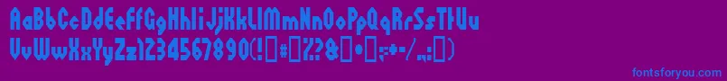 Octovill Font – Blue Fonts on Purple Background