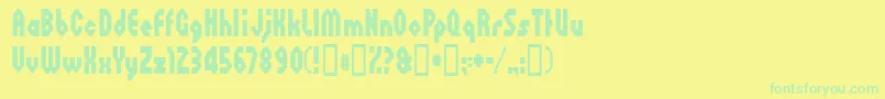 Octovill Font – Green Fonts on Yellow Background