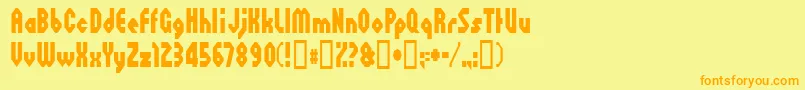 Octovill Font – Orange Fonts on Yellow Background